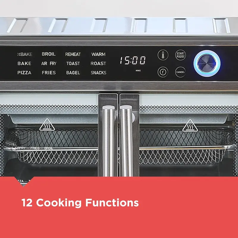 BLACK+DECKER Crisp 'N Bake 12-in-1 Toaster Oven Air Fryer with Convection Cooking