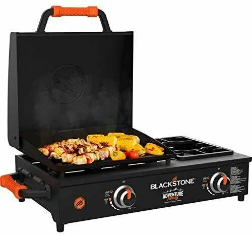 Blackstone Adventure Ready 17-Inch Tabletop Griddle – Compact Flat Top Grill with Range-Style Burner