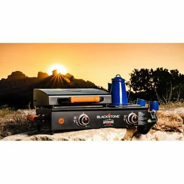 Blackstone Adventure Ready 17-Inch Tabletop Griddle – Compact Flat Top Grill with Range-Style Burner