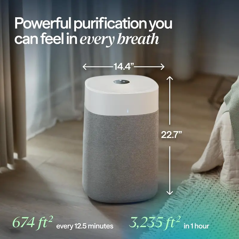 Blueair Blue Pure 211i Max – HEPASilent Smart Air Cleaner for Large Homes (3,048 ft²/hr), Virus, Mold & Smoke Removal 2