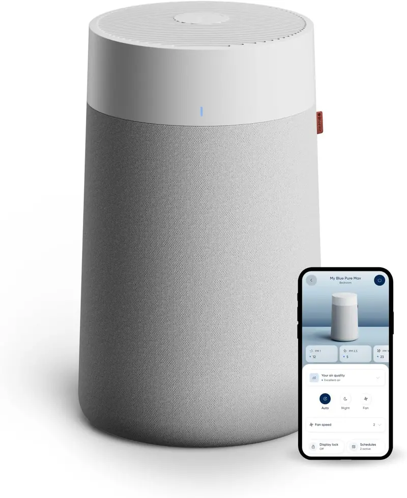 Blueair Blue Pure 311i Max Air Purifier – HEPASilent Smart Cleaner for Medium Rooms (1,858 sq ft/hr), Allergens, Smoke & Viruses