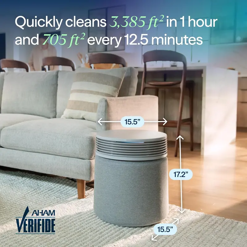 Blueair Blue Signature SP3i Max – Smart WiFi Air Purifier for Large Spaces (3,385 ft²/hr), Table-Ready Design & Odor Elimination