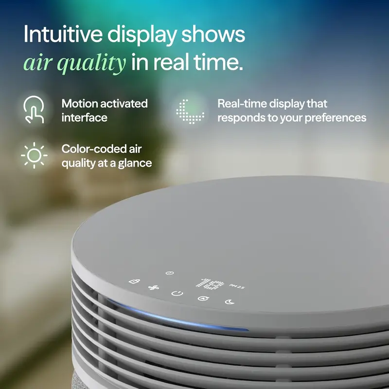 Blueair Blue Signature SP3i Max – Smart WiFi Air Purifier for Large Spaces (3,385 ft²/hr), Table-Ready Design & Odor Elimination