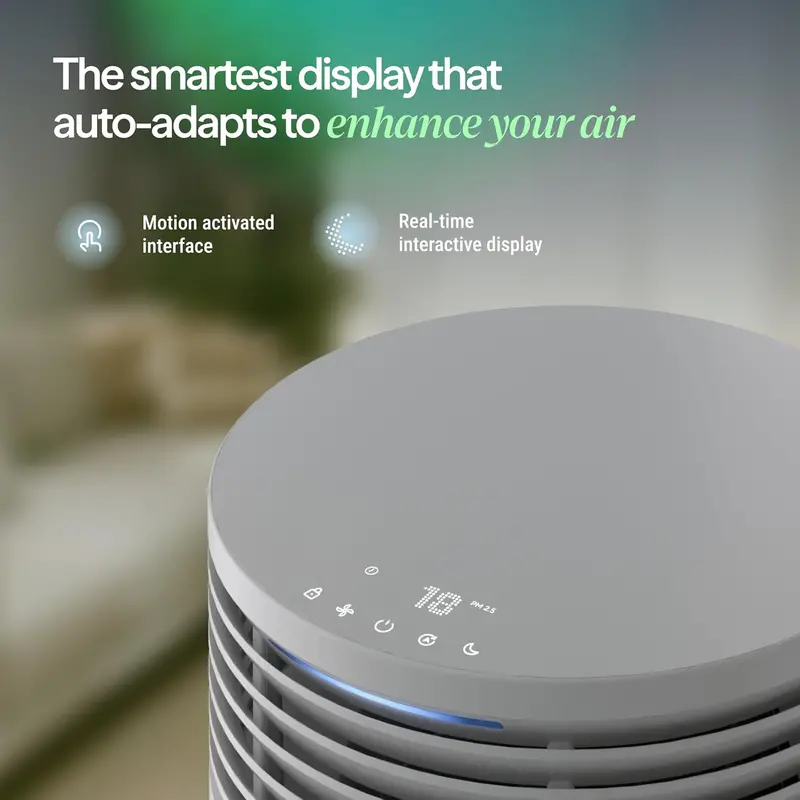 Blueair Blue Signature SP3i – Table-Friendly HEPASilent Air Purifier for Medium Rooms (498 sq ft), WiFi Control & Pet Hair Filtration