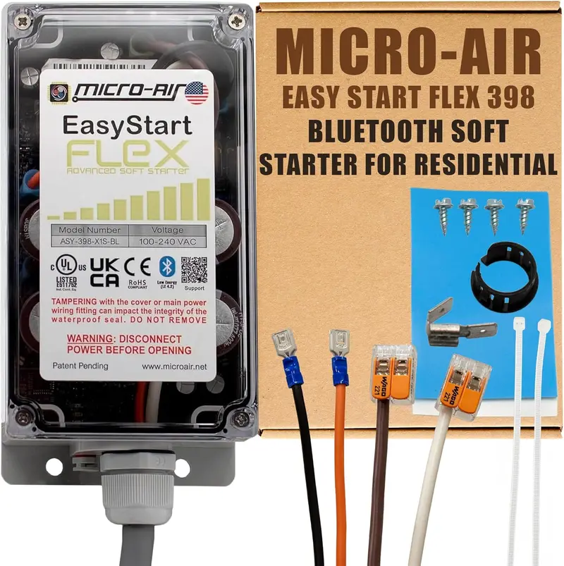 Bluetooth Soft Start Kit for AC Units – Reduces Inrush Current for Generators & RVs, Compatible Up to 6-Ton Systems