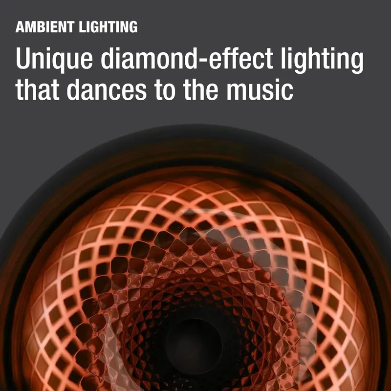 Bluetooth Speaker with 5 Diamond-Themed LED Light Effects and Eco-Conscious Recycled Materials
