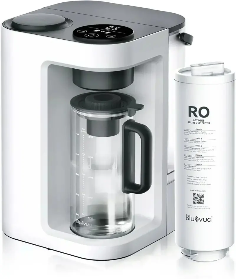 Bluevua RO100ROPOT-Lite(UV) Countertop Reverse Osmosis Water Purifier – 7-Stage Filtration