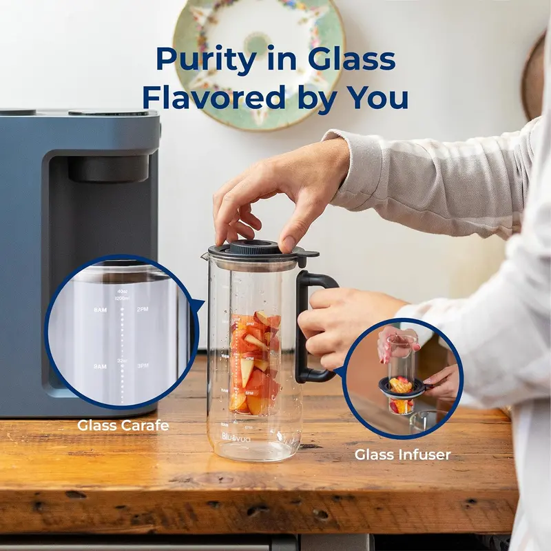 Bluevua RO100ROPOT-Lite(UV) Countertop RO System – 7-Stage Filtration with UV Sterilization & Remineralization