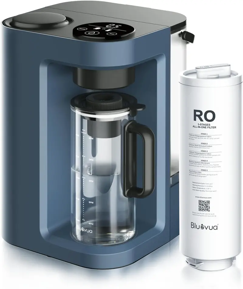 Bluevua RO100ROPOT-Lite(UV) Countertop RO System – 7-Stage Filtration with UV Sterilization & Remineralization 5