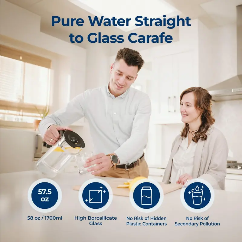 Bluevua RO100ROPOT-UV Countertop Reverse Osmosis Purifier – 6-Stage Filtration with UV Light & Mineral Replenishment