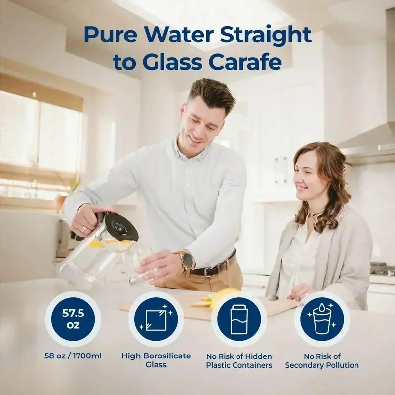 Bluevua RO100ROPOT-UV Countertop Water Purifier – 6-Stage Reverse Osmosis System with UV Sterilization