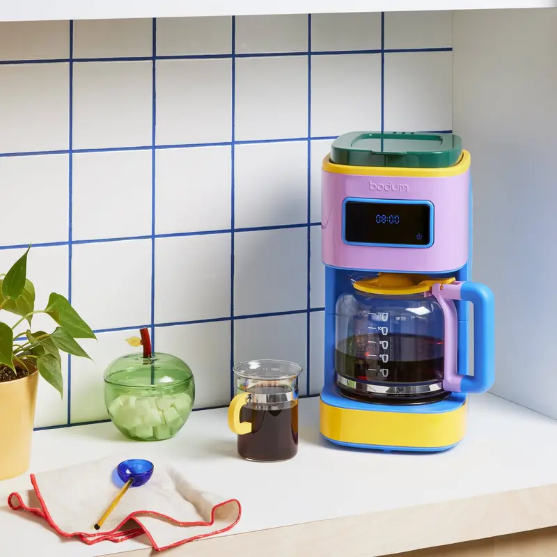 Bodum 12-Cup Programmable Coffee Maker – Blue & Multi-Function
