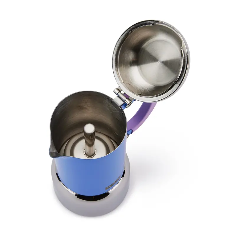 Bodum Chambord Stainless Steel Espresso Maker – Pale Blue, Stovetop French Press Style