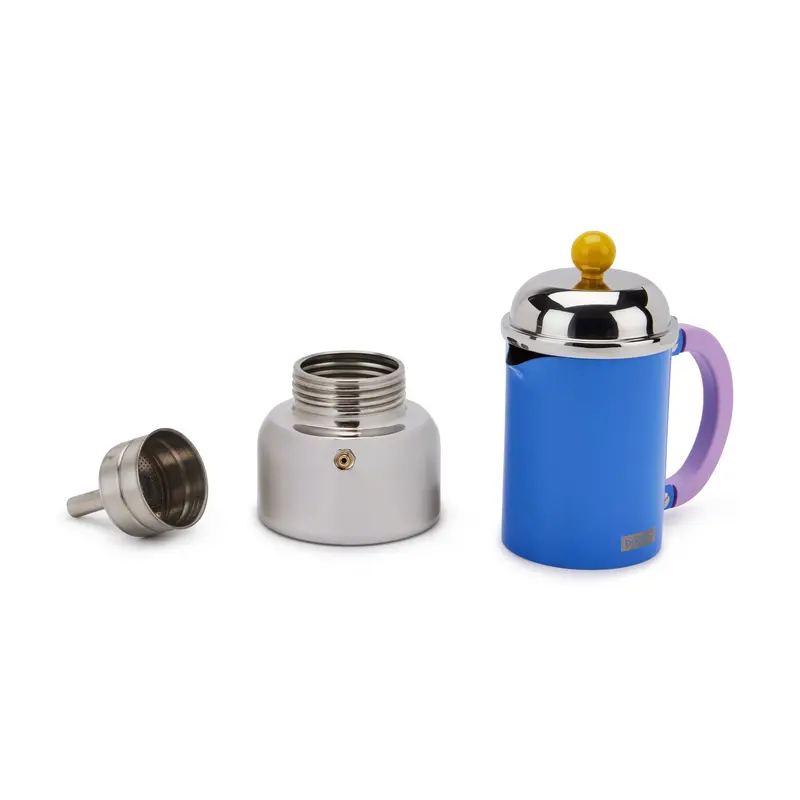 Bodum Chambord Stainless Steel Espresso Maker – Pale Blue, Stovetop French Press Style
