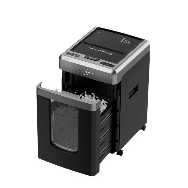 BONSEN Auto-Feed Paper Shredder – 300-Sheet Capacity, P-4 Security, Quiet Operation & 8.1-Gallon Bin