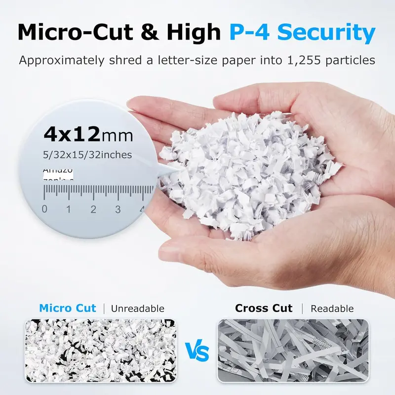 BONSEN Auto-Feed Paper Shredder – 300-Sheet Capacity, P-4 Security, Quiet Operation & 8.1-Gallon Bin