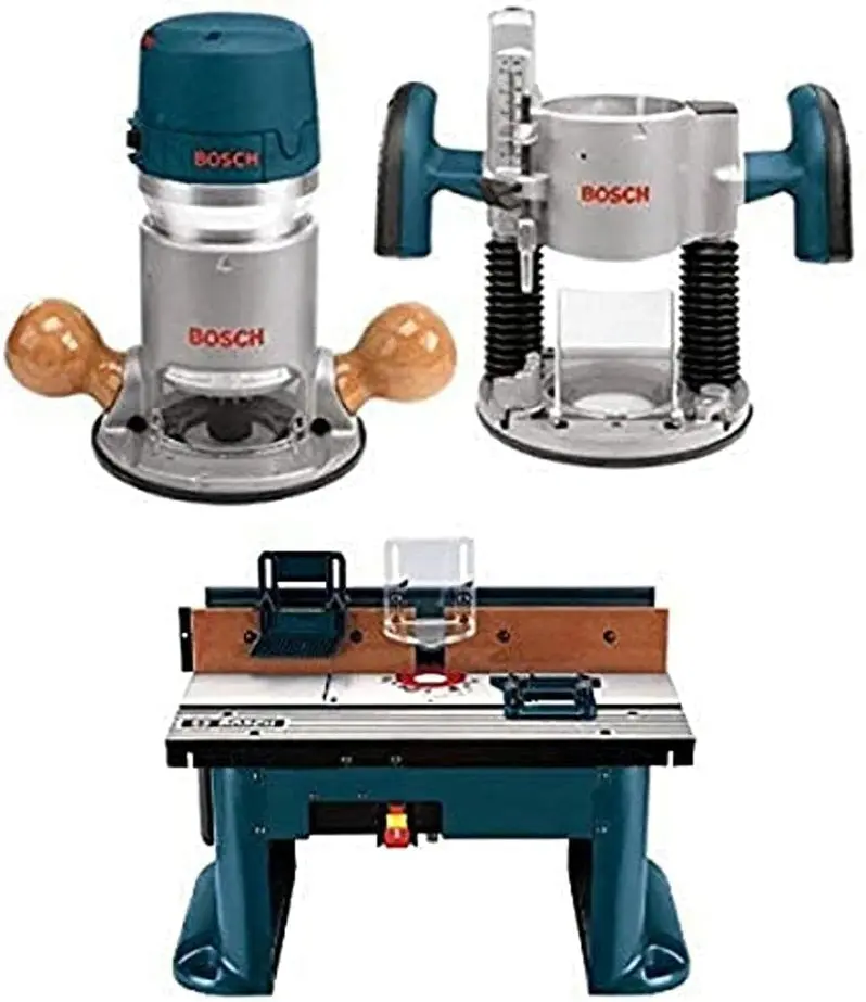BOSCH 1617EVSPK Router Combo Kit – 12-Amp Plunge & Fixed Base Variable-Speed Wood Router (2.25 HP)