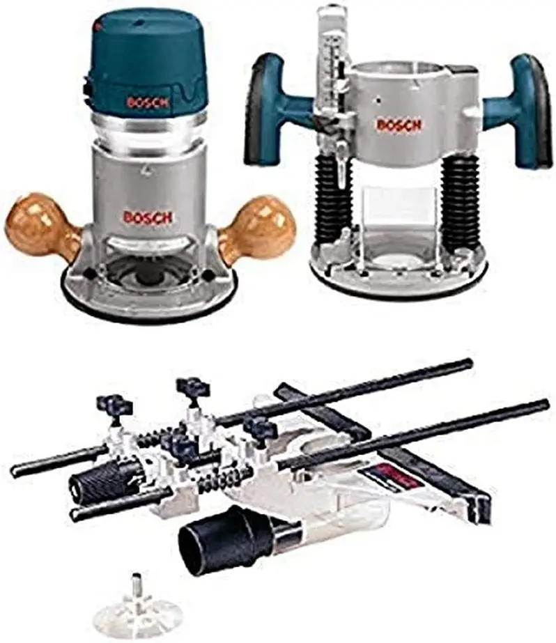 BOSCH 1617EVSPK Router Combo Kit – 12-Amp Plunge & Fixed Base Variable-Speed Wood Router (2.25 HP)