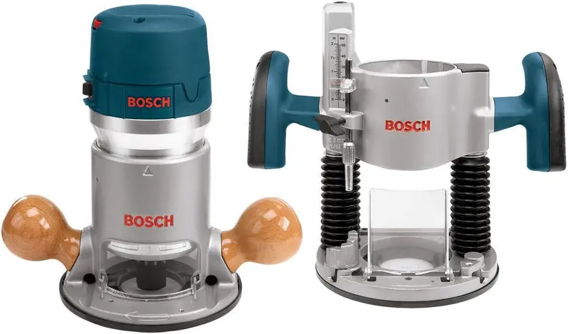 BOSCH 1617EVSPK Router Combo Kit – 12-Amp Plunge & Fixed Base Variable-Speed Wood Router (2.25 HP)