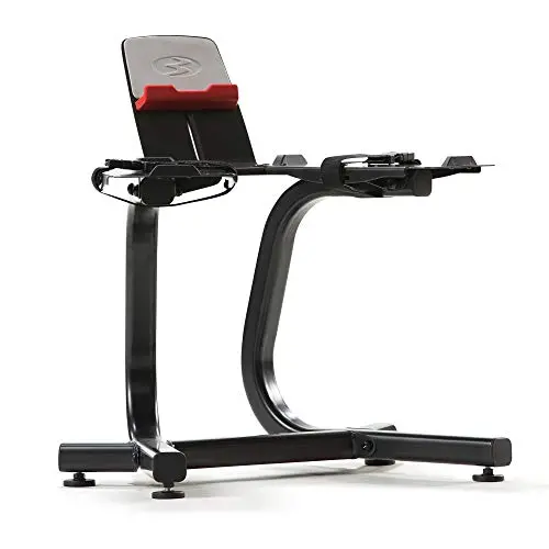 Bowflex SelectTech Dumbbell Stand with Integrated Media Shelf – Compact, Wheeled, Ergonomic Design for 552/560/1090 Dumbbells