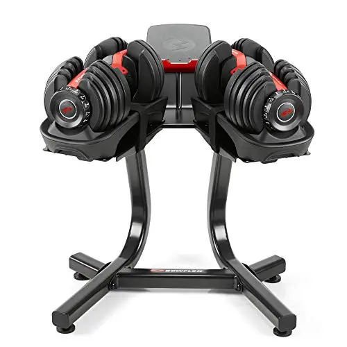 Bowflex SelectTech Dumbbell Stand with Integrated Media Shelf – Compact, Wheeled, Ergonomic Design for 552/560/1090 Dumbbells