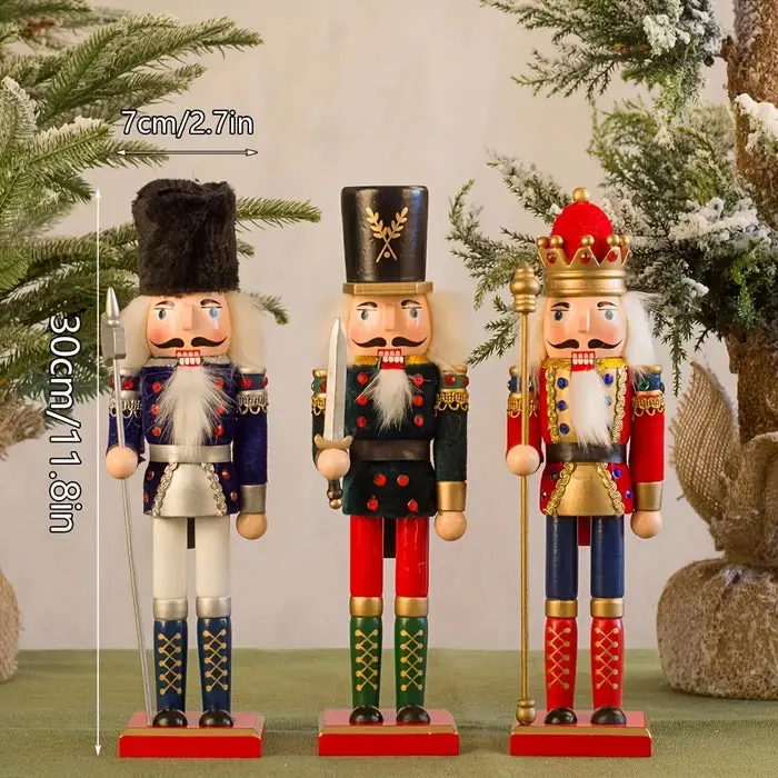 BowLift Nutcracker Soldier Figurine – Hand-Painted Wooden Christmas Ornament with Classic Charm 2