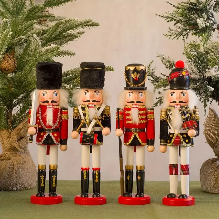 BowLift Nutcracker Soldier Figurine – Hand-Painted Wooden Christmas Ornament with Classic Charm