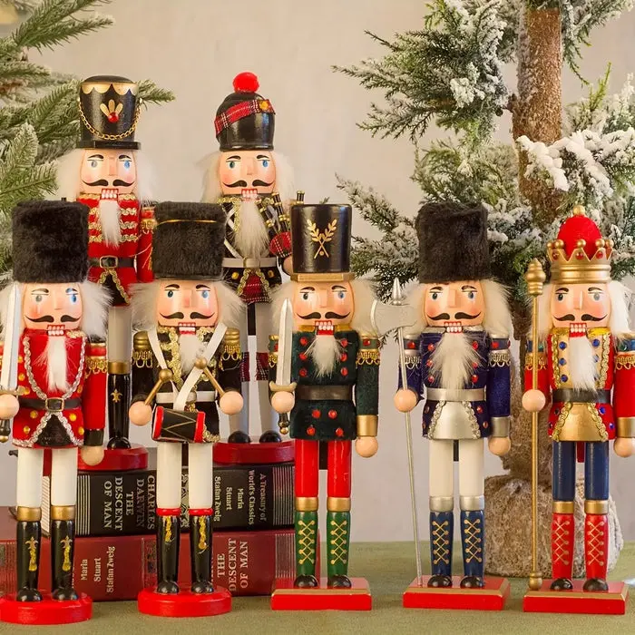 BowLift Nutcracker Soldier Figurine – Hand-Painted Wooden Christmas Ornament with Classic Charm