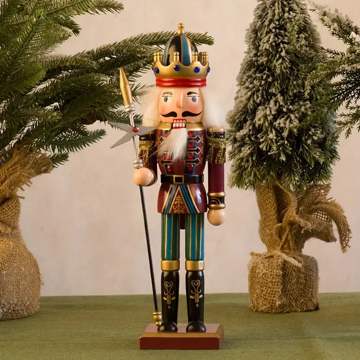 BowLift Nutcracker Soldier Figurine – Hand-Painted Wooden Christmas Ornament with Classic Charm