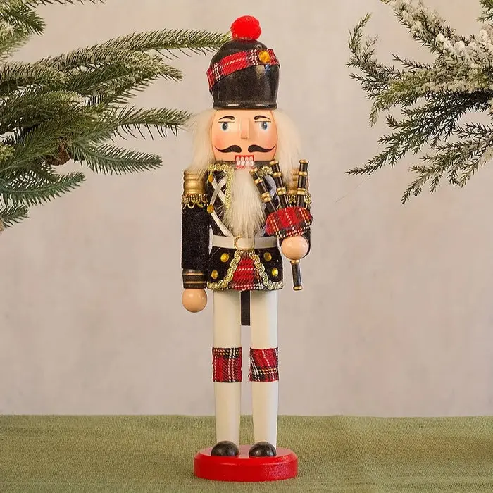 BowLift Nutcracker Soldier Figurine – Hand-Painted Wooden Christmas Ornament with Classic Charm
