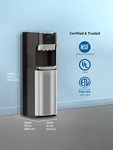 Brio Bottom-Loading Water Cooler Dispenser with Triple-Temp Settings