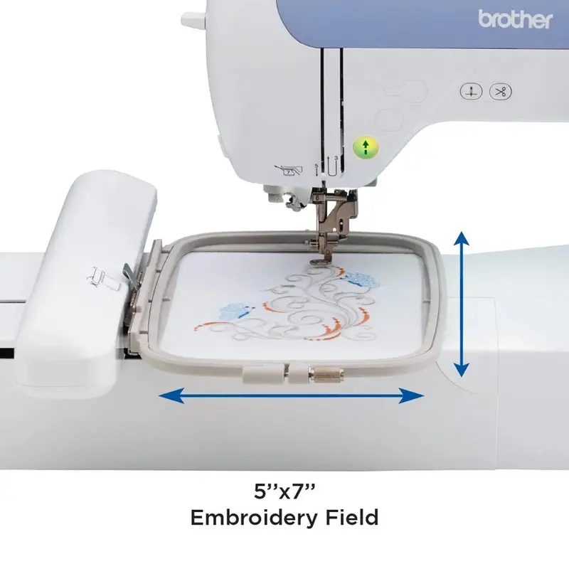 Brother PE800 Computerized Embroidery Machine – 5" x 7" Hoop Area, Full-Color LCD Interface