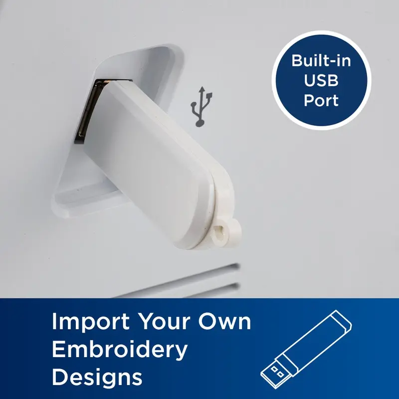 Brother PE800 Computerized Embroidery Machine – 5"x7" Hoop Area, 138 Designs, USB & LCD Interface 2