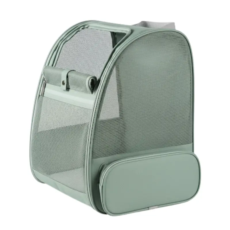 Bubble-Style Pet Backpack – Transparent Mesh Sides and Washable Removable Mat