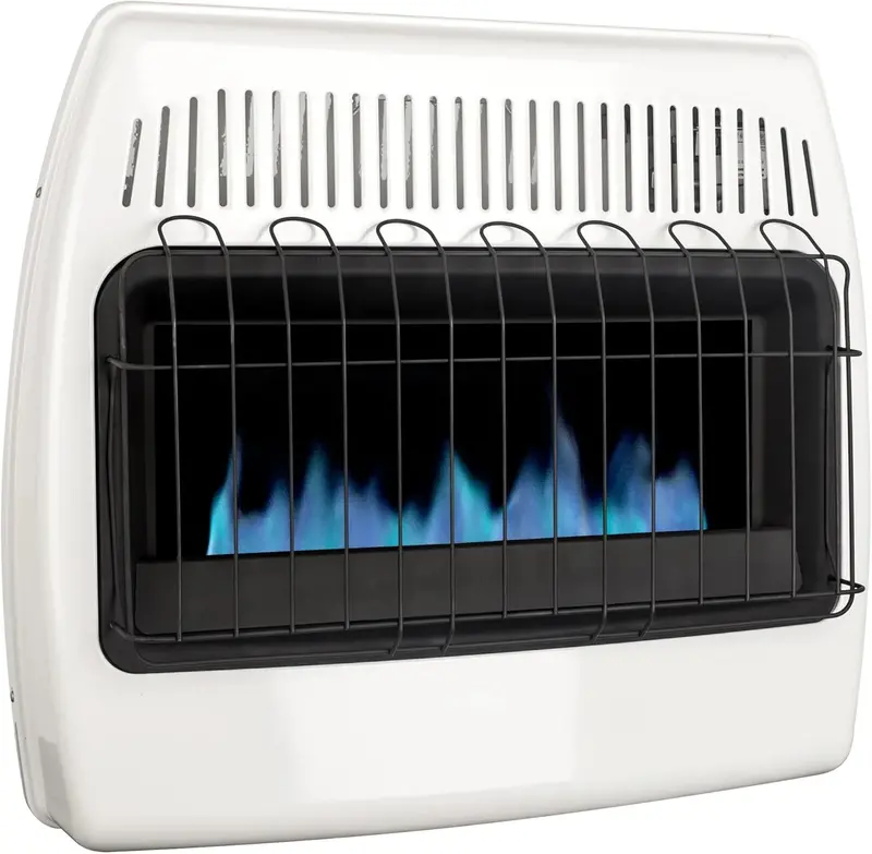 Calorie Blue Flame Wall Heater – Liquid Propane, Vent-Free, Compact Indoor Heating