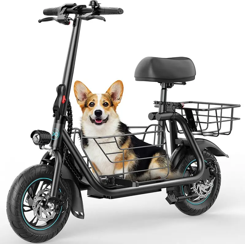 Cargo-Ready Electric Scooter – 550W Motor with Front Basket for Everyday Errands