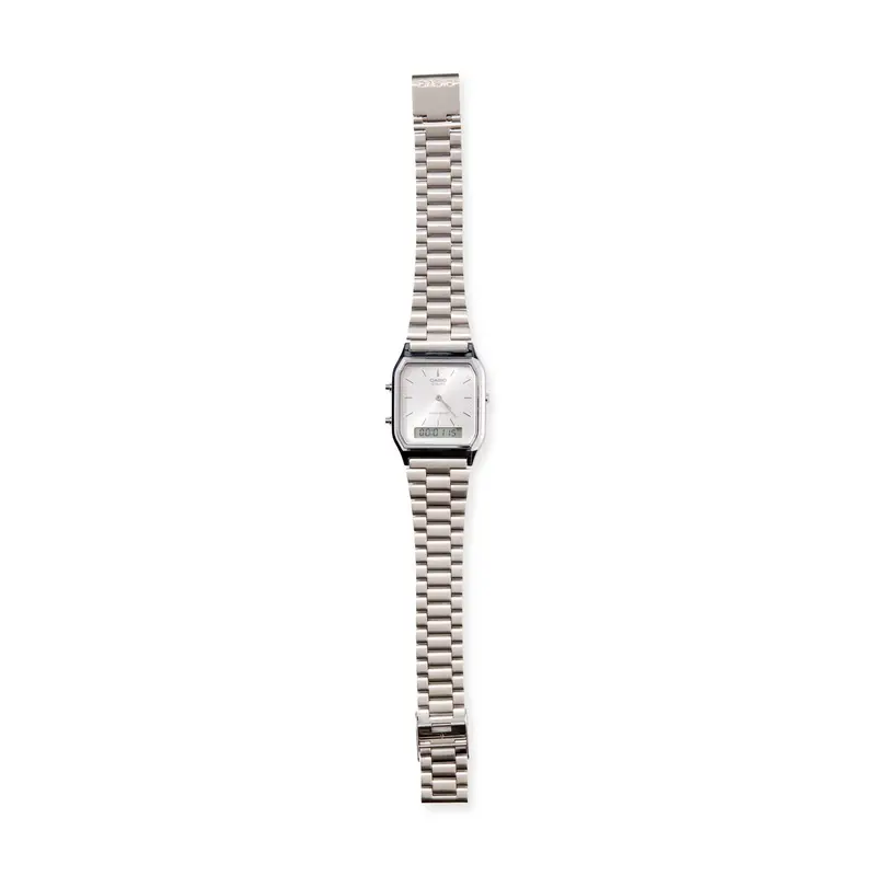 Casio AQ230 Silver Analog-Digital Watch