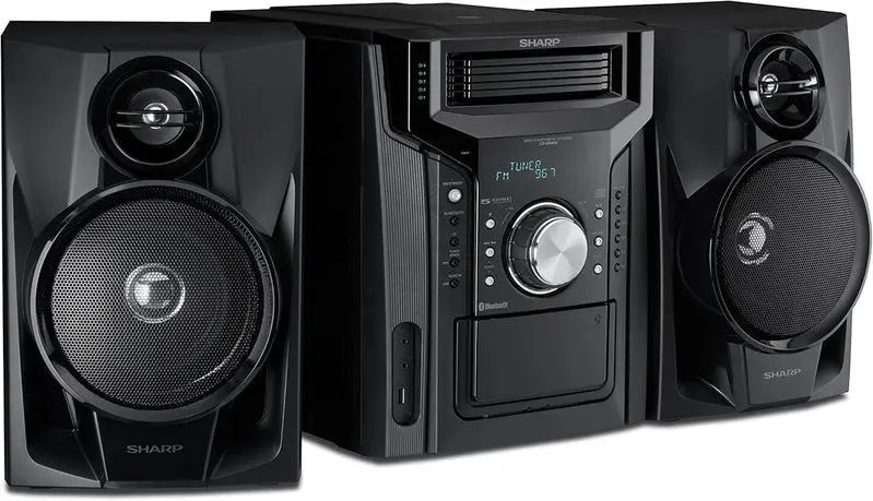 CD-BH950 5-Disc Mini Shelf System: 240W Speakers, Cassette Player & Bluetooth Audio