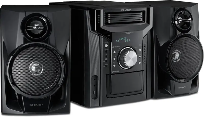 CD-BH950 Mini Bookshelf Speaker System – 240W 5-Channel Audio with Cassette Deck & Bluetooth
