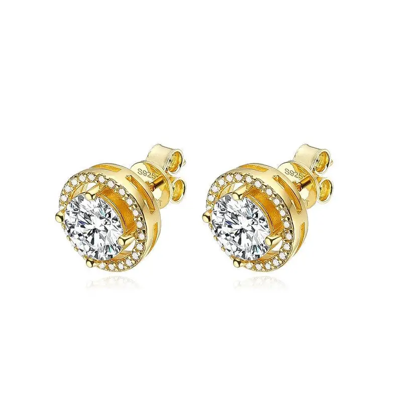 Celestial-Themed Stud Earrings – Minimalist Star and Moon Motif Pair in Lustrous Metal 2