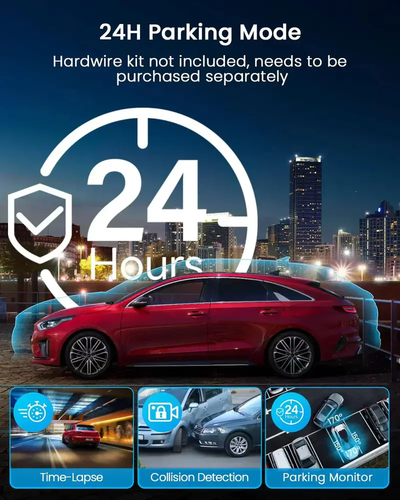 Channel 360° Dual-Lens Dash Cam System – Front, Rear, Interior, and Side Coverage