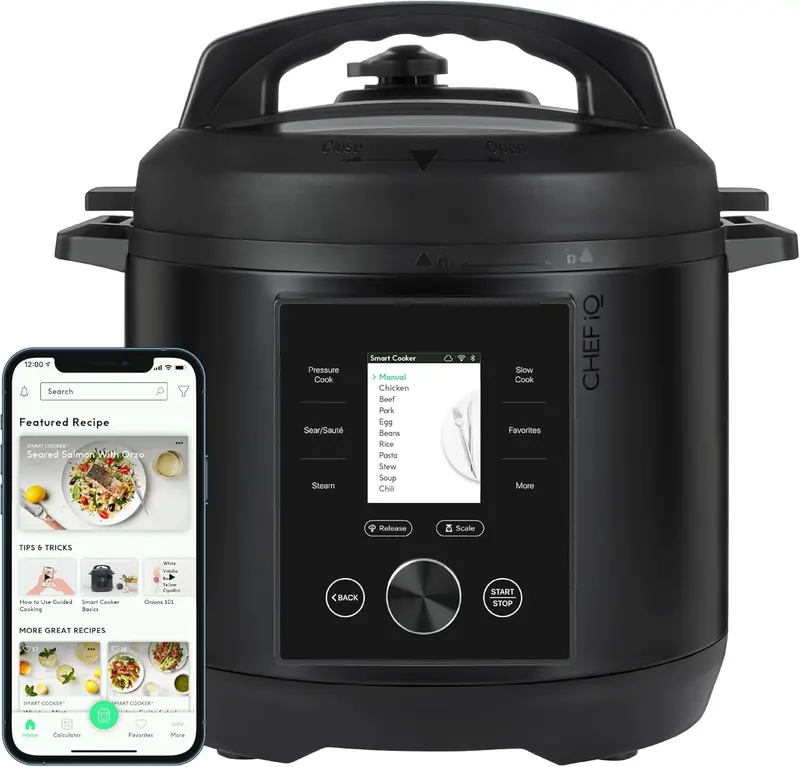 CHEF iQ Smart WiFi Pressure Cooker with Built-In Scale and Intuitive 10-in-1 Functionality