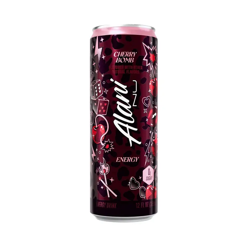 Cherry Bomb Energy Drink – Bold Flavor, 12-Fl-Oz Cans, 6-Pack