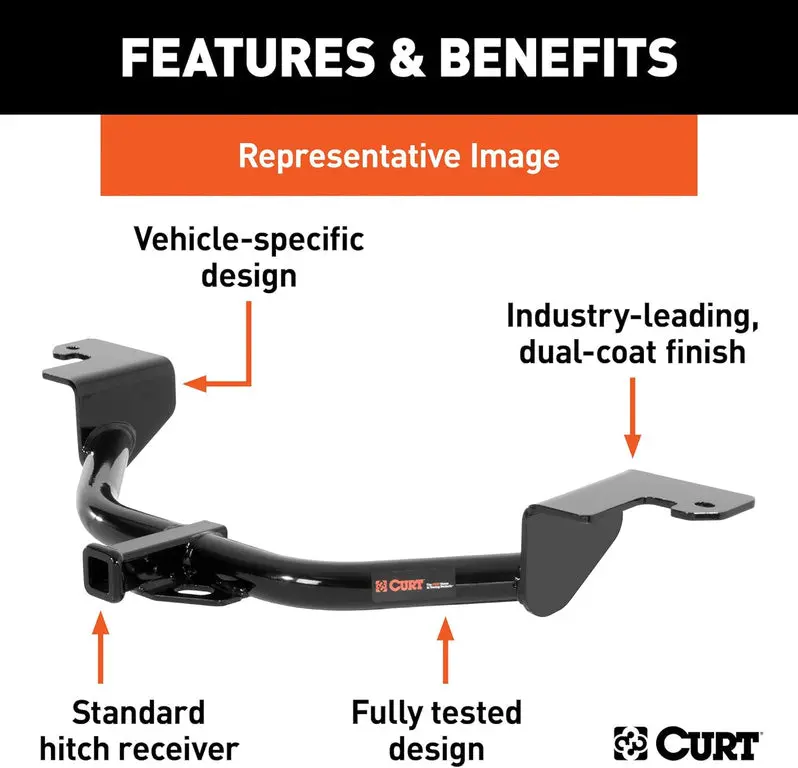 Class III Trailer Hitch with Adjustable Ball Mount – Universal Tow Hitch Kit