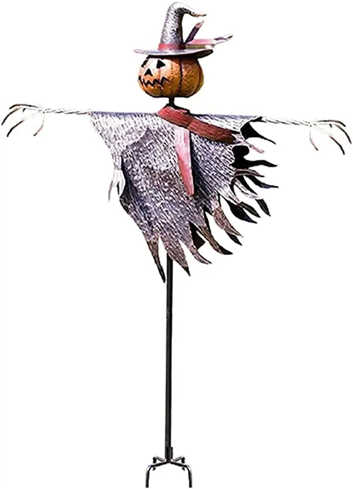 Classic Halloween Scarecrow & Jack-O'-Lantern Yard Decoration Set