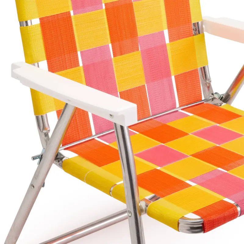 Classic Sunset Lawn Chair – Lightweight, Portable Folding Outdoor Seating