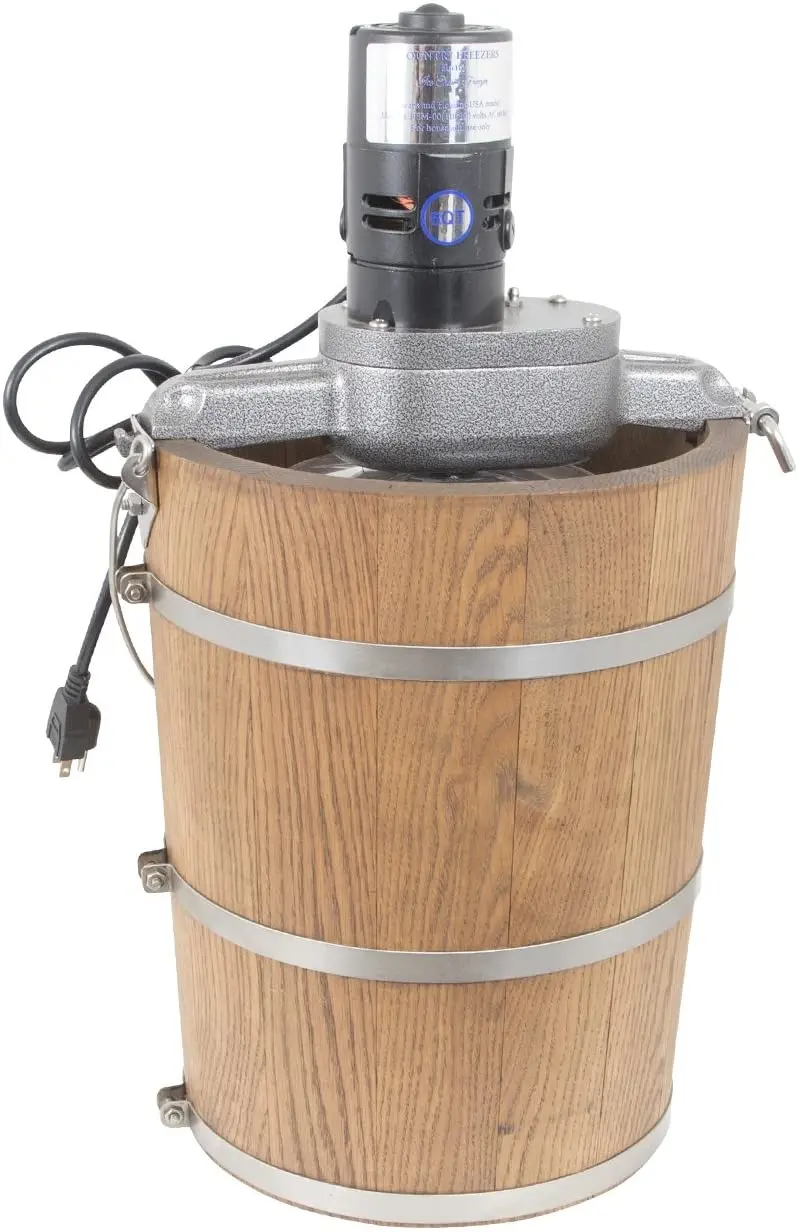 Classic Wooden-Tub Ice Cream Maker – 6-Quart Electric Model