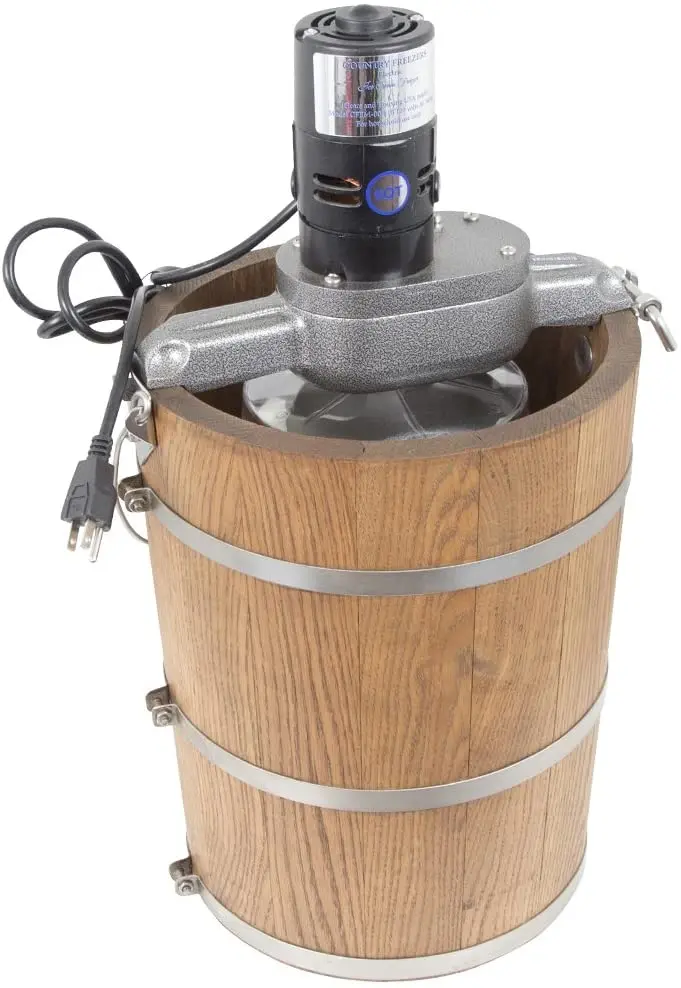 Classic Wooden-Tub Ice Cream Maker – 6-Quart Electric Model