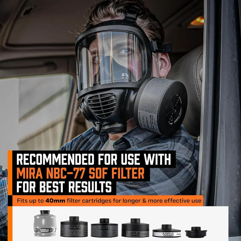 CM-6M CBRN-Rated Full-Face Gas Mask by MIRA SAFETY Featuring Integrated Hydration System