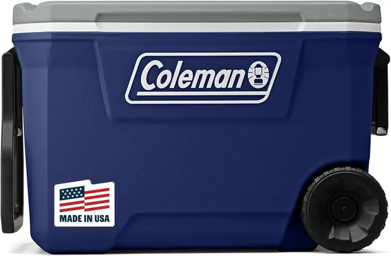 Coleman 100-Quart Wheeled Insulated Cooler – Leakproof Outdoor Hard-Sided Cooler with 5-Day Ice Retention